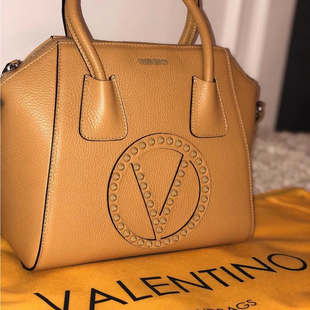 Valentino Camel Leather Satchel- BRAND NEW